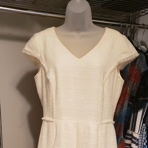 Antonio Melani Ivory Summer Dress w/ Fringe Detail